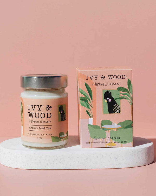 Bamboo Short PJ Set & Candle Gift Box Ivory