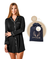 Bamboo Night Shirt Gift Bag Black