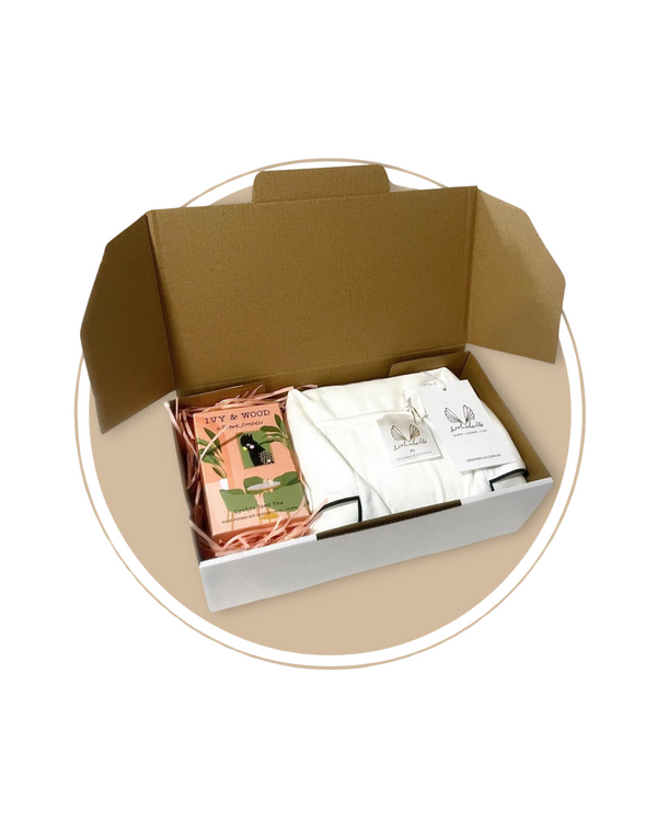 Bamboo SS Night Shirt & Candle Gift Box Ivory
