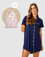 Mother's Day SS Night Shirt Gift Bag Navy