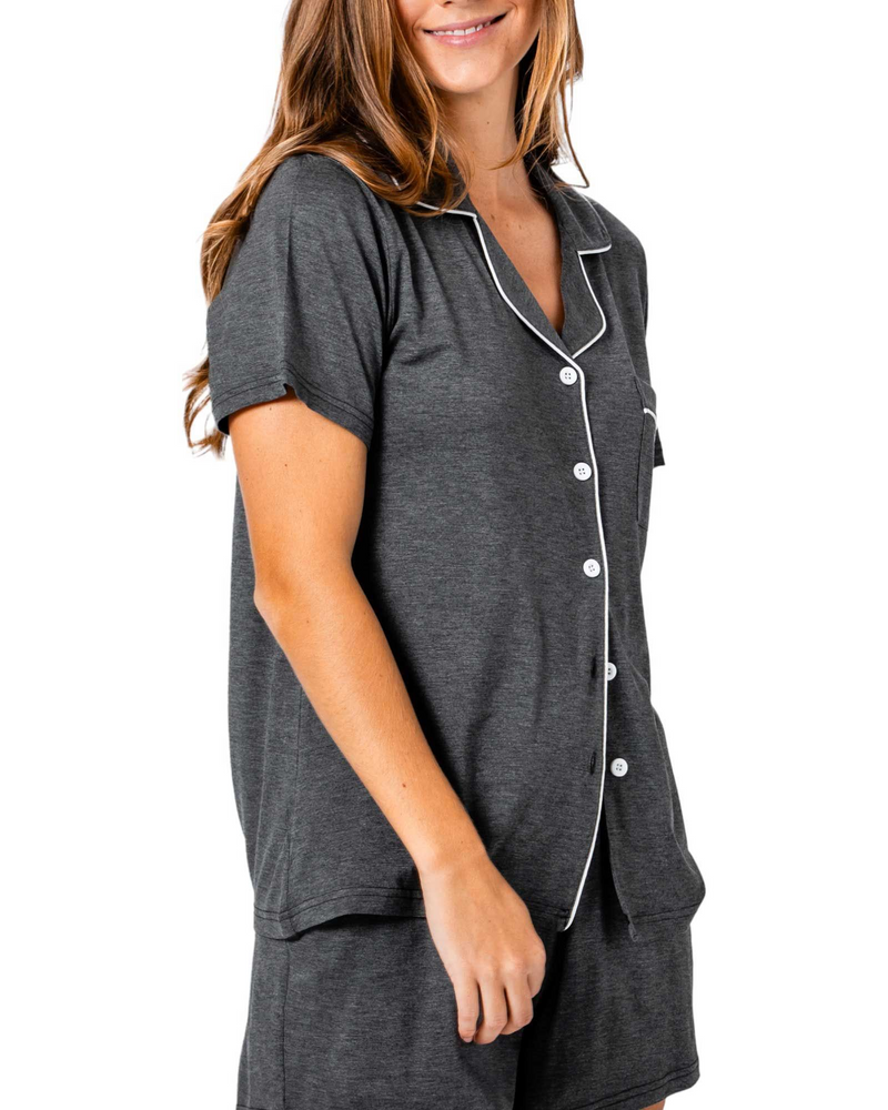 Mother's Day Short PJ Set Gift Bag Charcoal