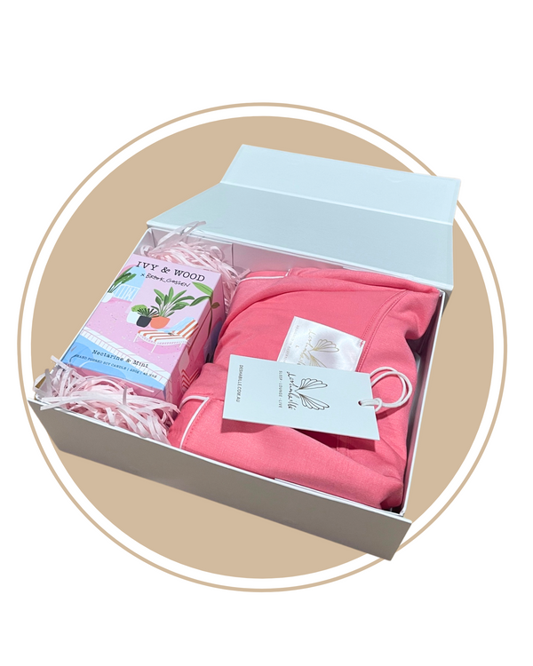 Bamboo Short PJ Set & Candle Gift Box Watermelon