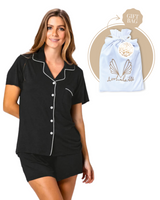 Chateaux Short PJ Set Black