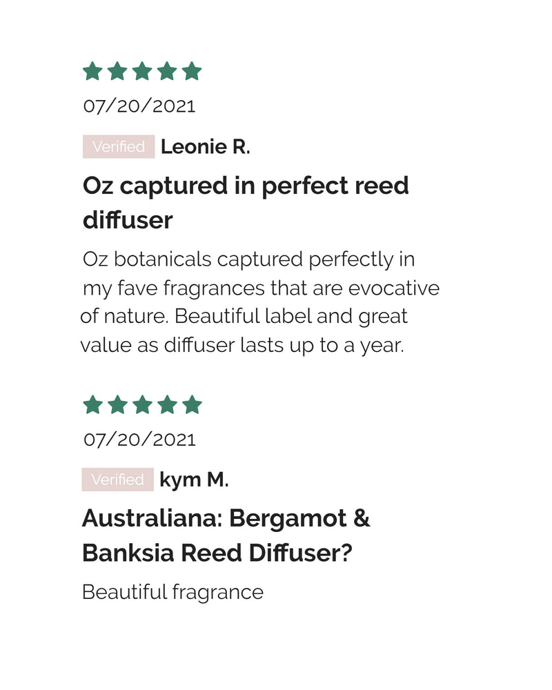 Australiana: Bergamot & Banksia Reed Diffuser