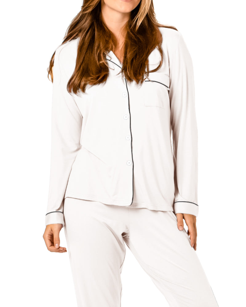 Chateaux Bamboo PJ Set Ivory