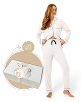 Bamboo PJ & Candle Gift Box Ivory