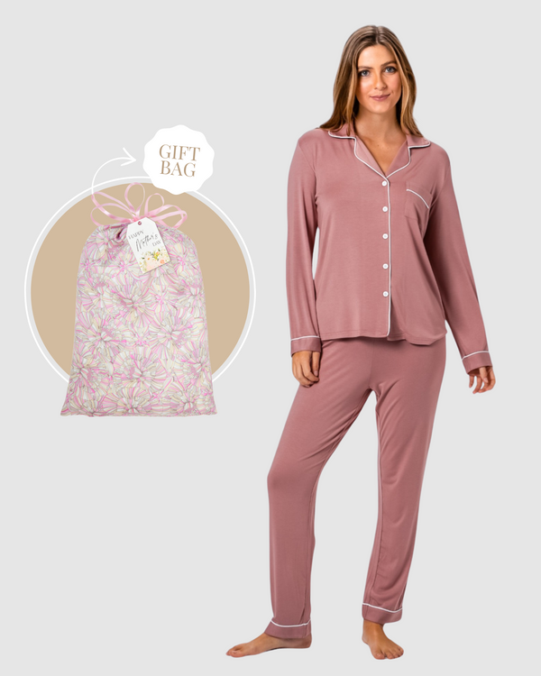 Mother's Day PJ Set Gift Bag Cinnamon