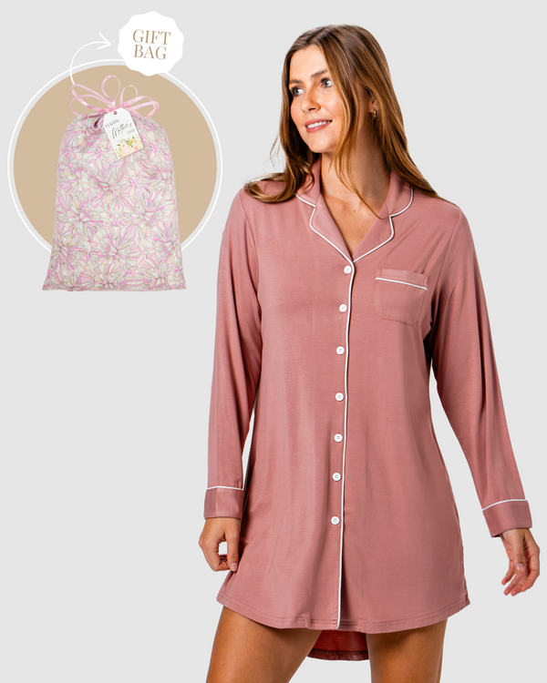 Mother's Day Night Shirt Gift Bag Cinnamon