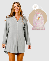Mother's Day Night Shirt Gift Bag Grey Marle