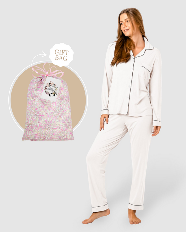 Mother's Day PJ Set Gift Bag Ivory