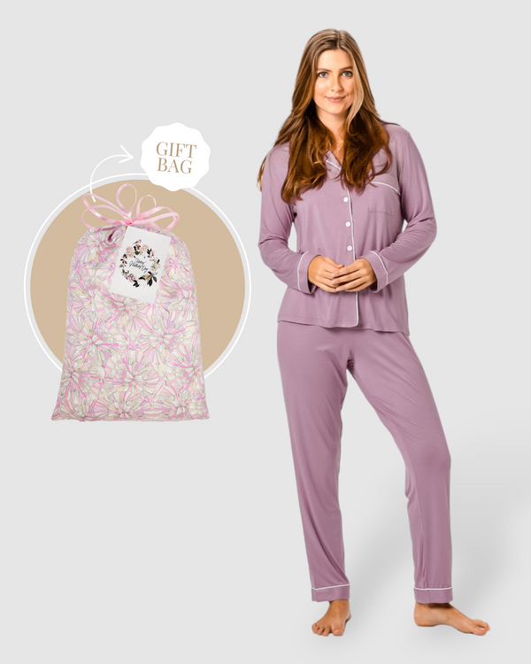 Mother's Day PJ Set Gift Bag Lilac
