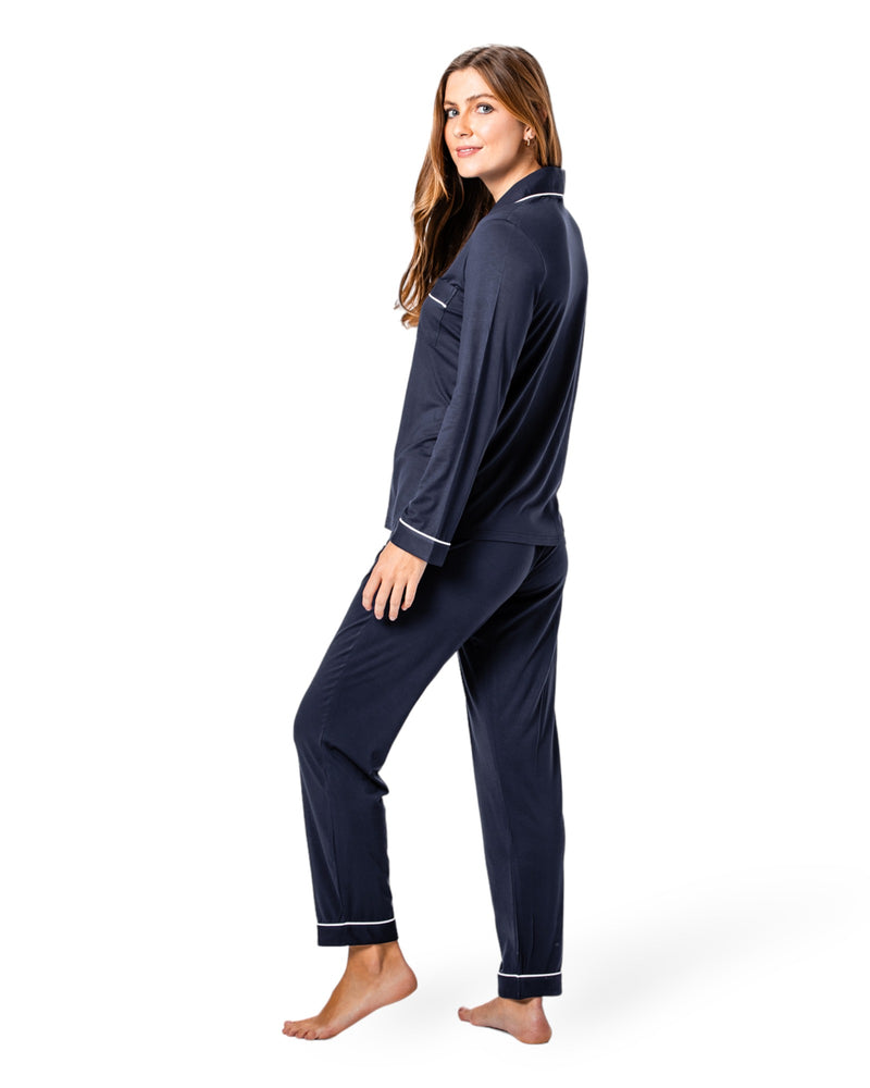 Chateaux Bamboo PJ Set Navy