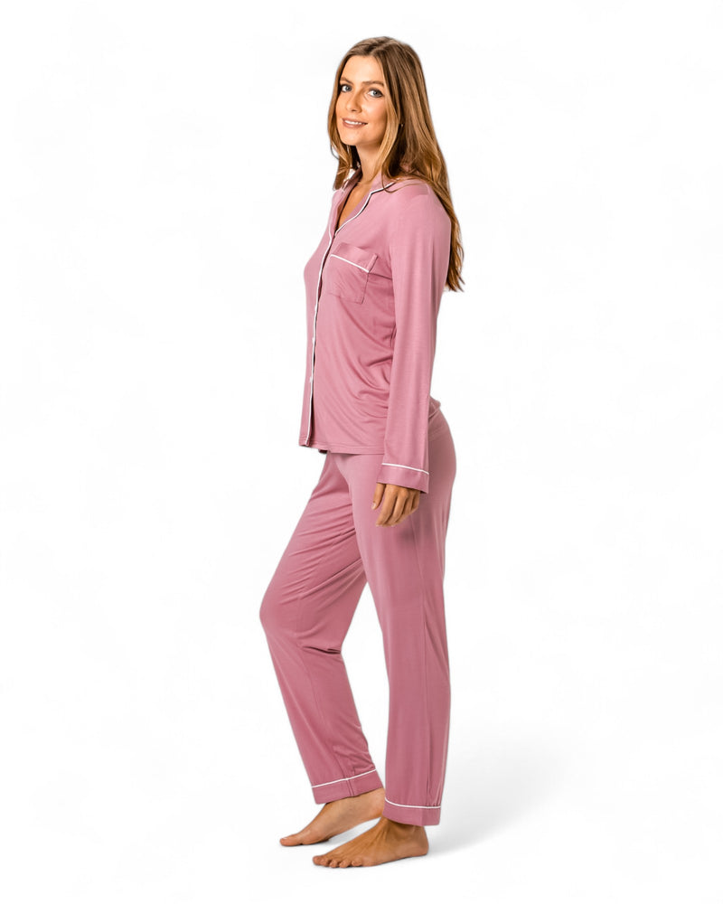 Chateaux Bamboo PJ Set Rose