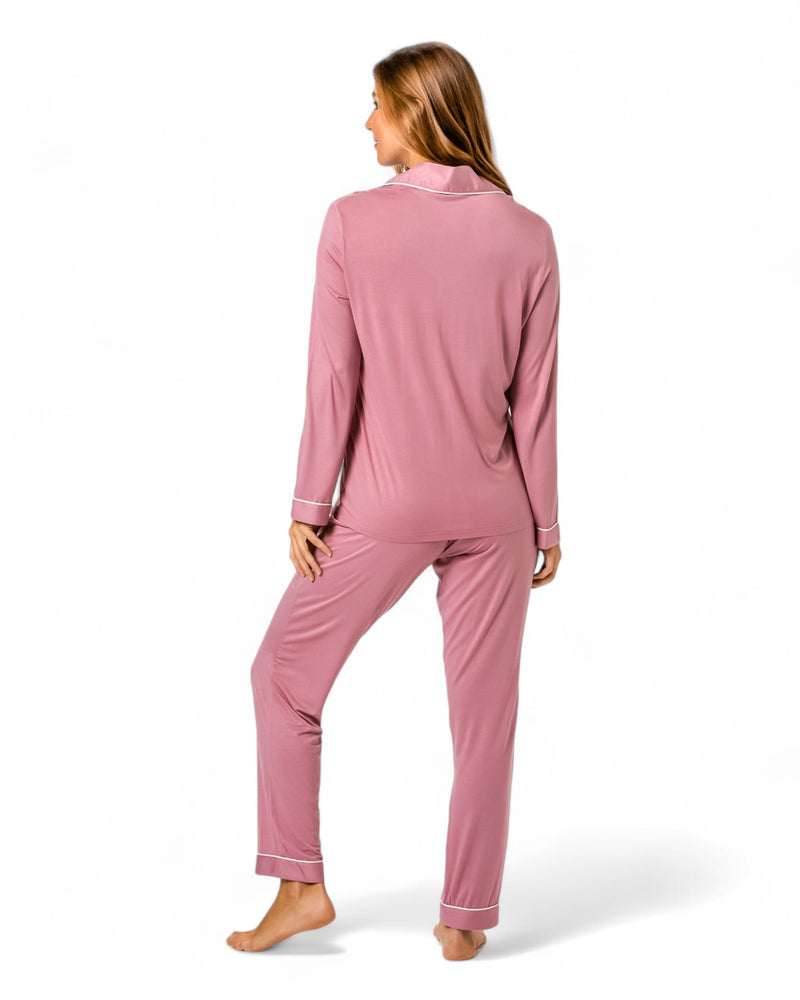 Chateaux Bamboo PJ Set Rose