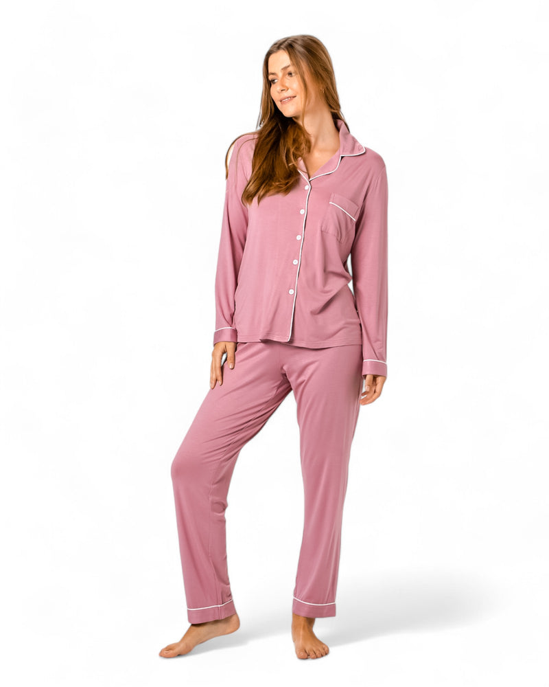 Chateaux Bamboo PJ Set Rose