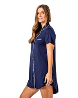 Mother's Day Bamboo SS Night Shirt Gift Bag Navy