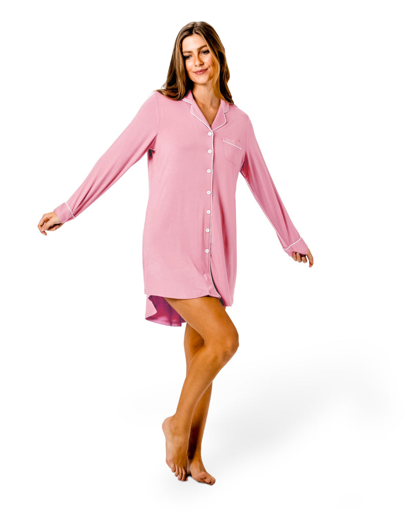 Estate Bamboo Night Shirt Rose