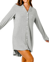 Bamboo Night Shirt Gift Bag Grey Marle