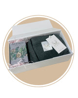 Bamboo Short PJ Set & Candle Gift Box Charcoal Marle