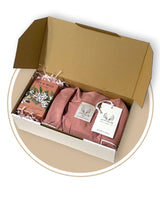 Bamboo Night Shirt + Candle Gift Box Cinnamon Pink