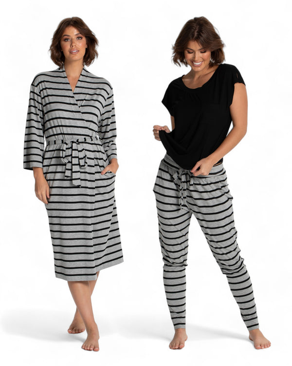 Emily Robe & Pant Set | Grey Marle