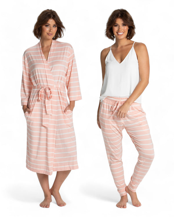 Emily Robe & Pant Set | Pink