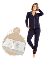 PJ & Candle Gift Box Navy