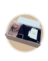 Bamboo Short PJ Set & Candle Gift Box Navy