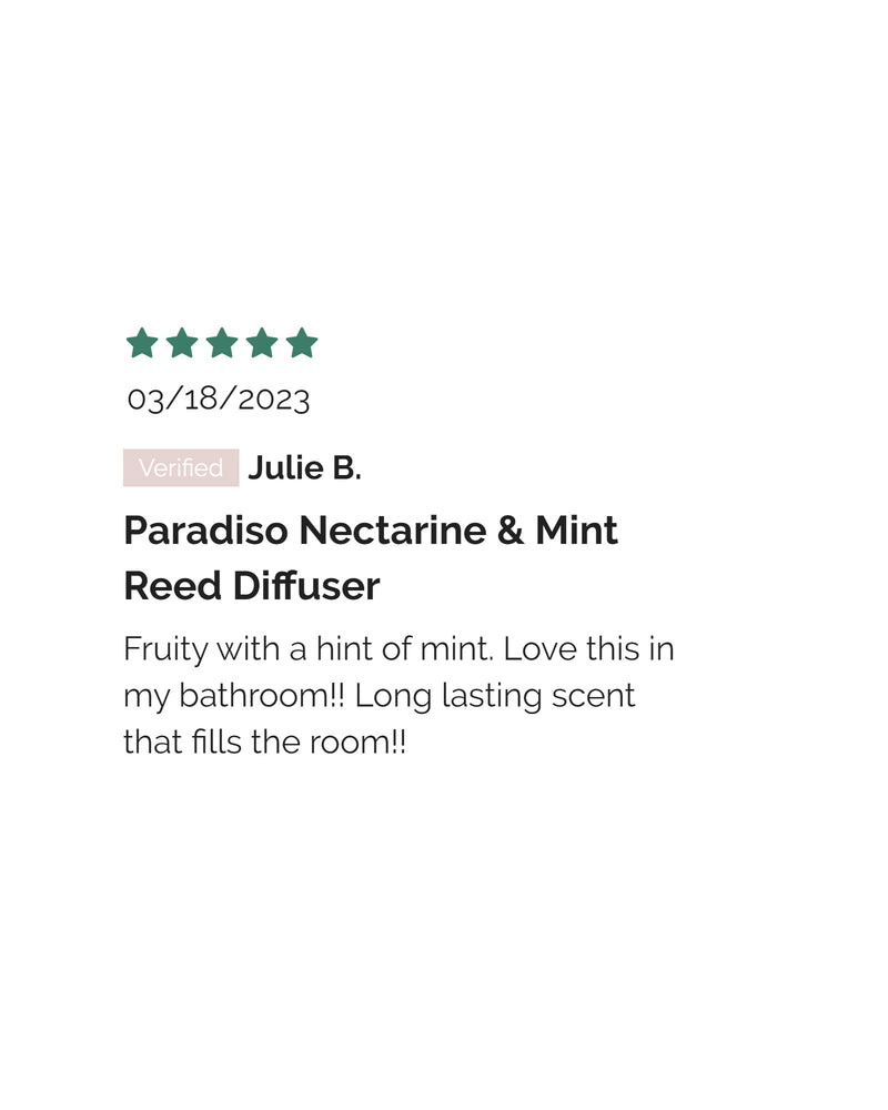Paradiso: Nectarine & Mint Reed Diffuser