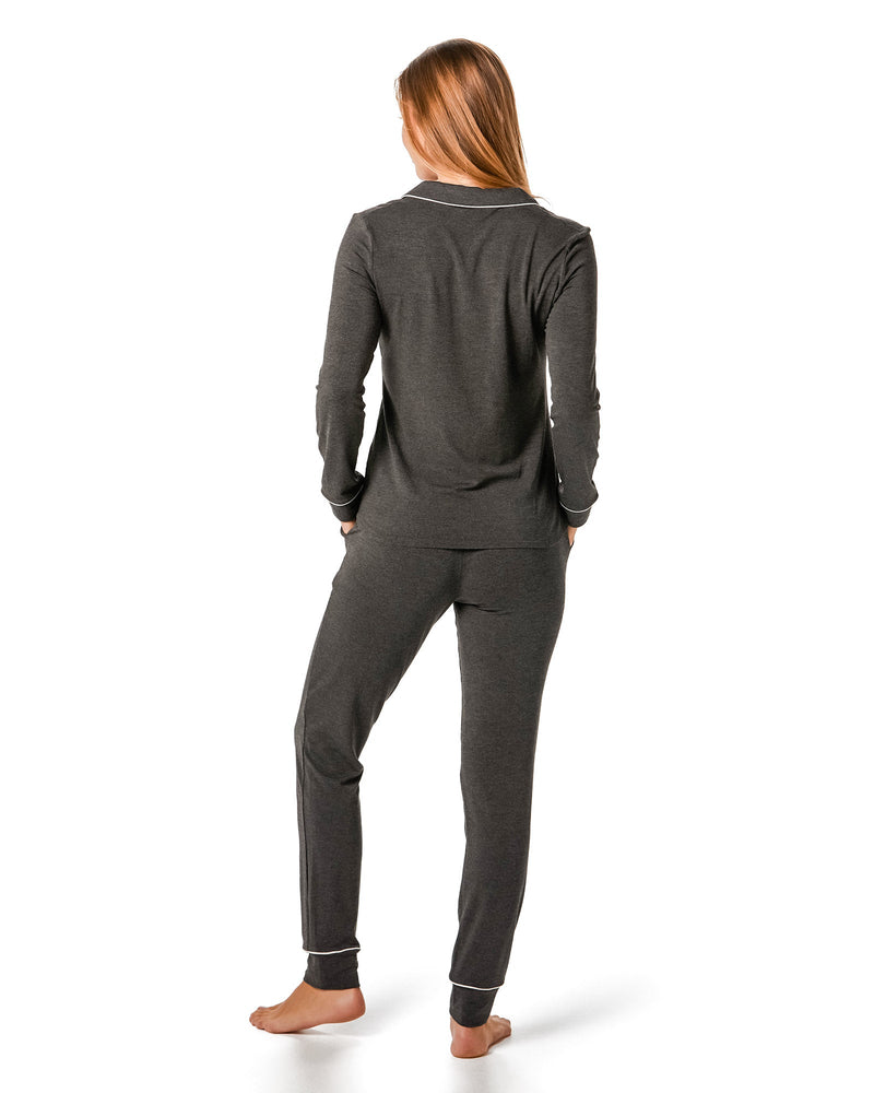 The Manor PJ Set | Charcoal