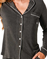 The Manor PJ Set | Charcoal