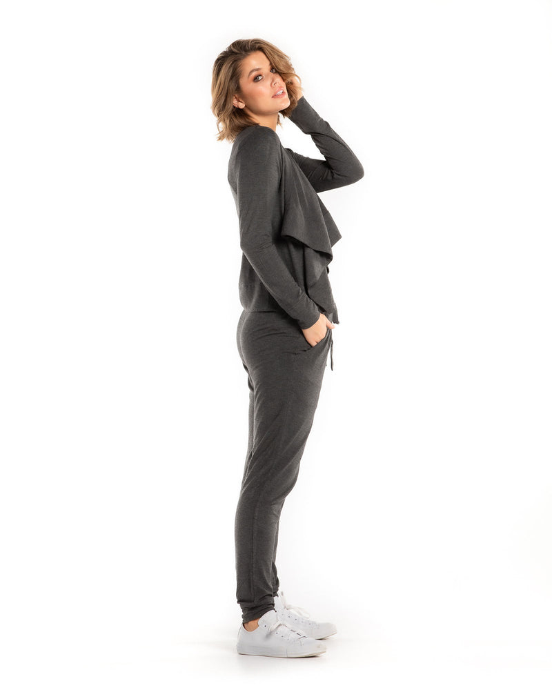Wanderlust Travel Pant In Bag Charcoal Marle
