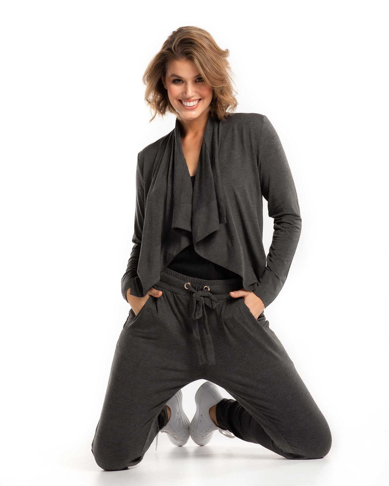 Wanderlust Travel Pant In Bag Charcoal Marle