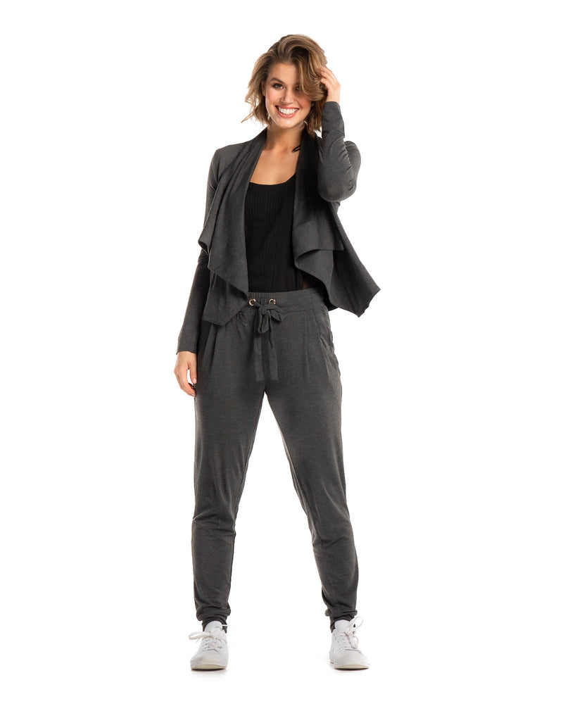 Wanderlust Travel Pant In Bag Charcoal Marle