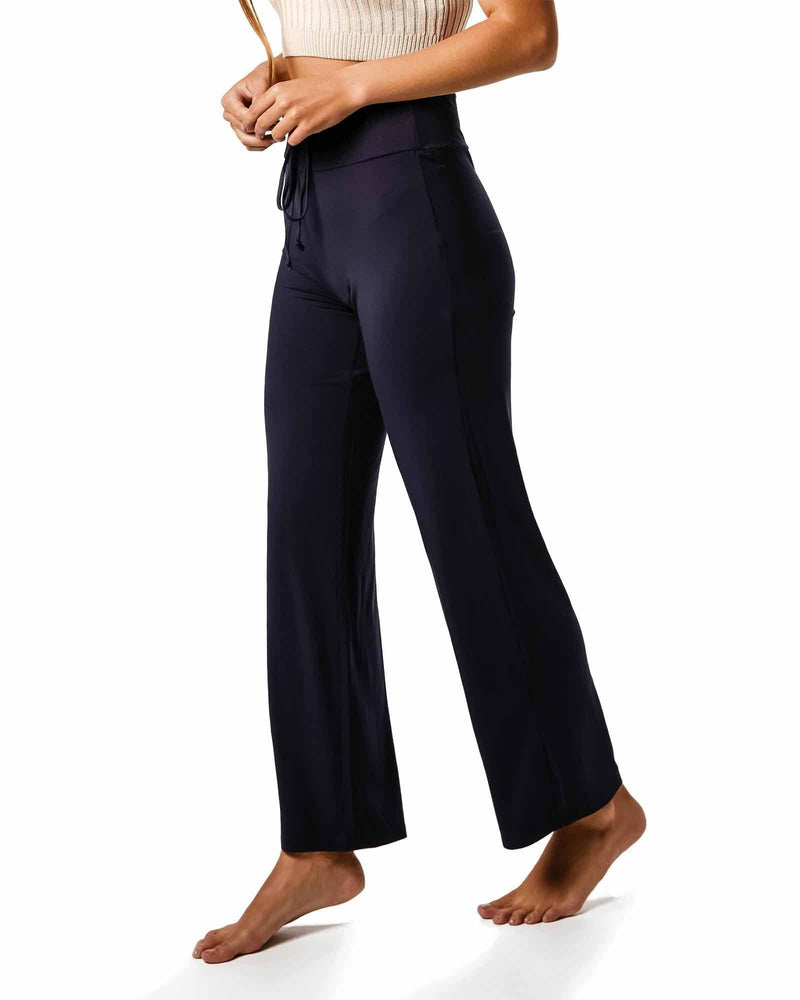 Bamboo viscose fabric lounge pants in Navy