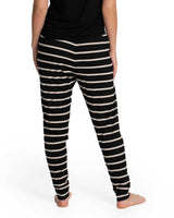 Emily Lounge Pant Black - Oatmeal - Deshabille Sleepwear