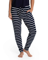 Emily Lounge Pant Navy - White - Deshabille Sleepwear