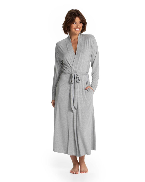 Manor Robe Grey Marle - Deshabille Sleepwear