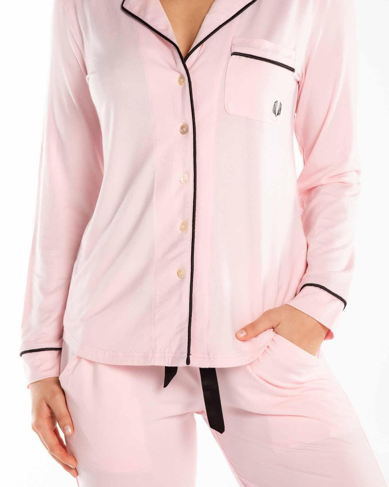 The Manor PJ Set Pink - Deshabille Sleepwear