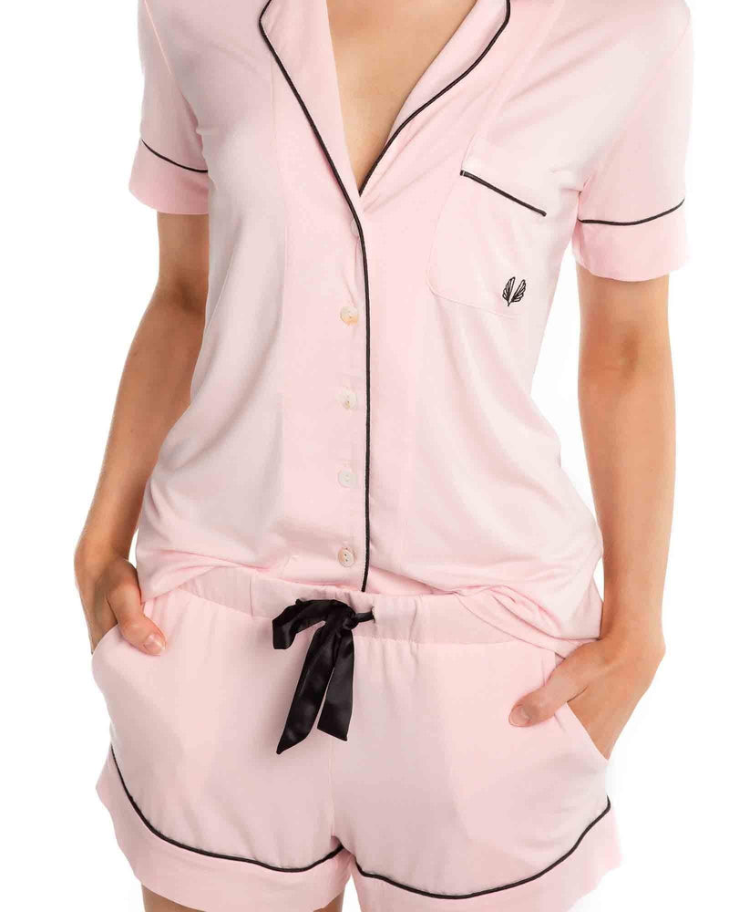 The Manor Shorts PJ Set Pink - Deshabille Sleepwear